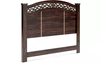 Ashley glosmount king poster headboard in two-tone