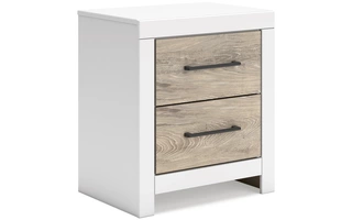 TWO DRAWER NIGHT STAND Charbitt Two-toneB2035-92 ASHLEY