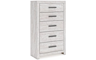 FIVE DRAWER CHEST Cayboni WhitewashB3788-46 ASHLEY