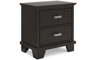 TWO DRAWER NIGHT STAND Covetown Dark BrownB441-92 ASHLEY