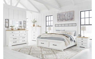 THREE DRAWER NIGHT STAND Ashbryn White/NaturalB844-93 ASHLEY