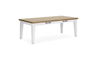 RECTANGULAR DINING ROOM TABLE Ashbryn White/NaturalD844-25 ASHLEY