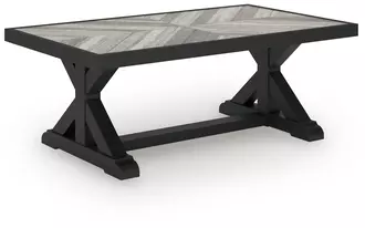 rectangular cocktail table beachcroft black/light gray