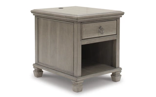 RECTANGULAR END TABLE Lexorne GrayT924-3 ASHLEY