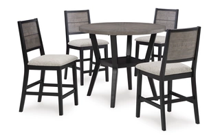 ROUND COUNTER TABLE SET (5/CN) Corloda Black/GrayD426-223 ASHLEY