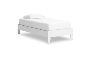 TWIN PLATFORM BED Hallityn WhiteEB1810-111 ASHLEY