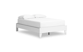 FULL PLATFORM BED Hallityn WhiteEB1810-112 ASHLEY