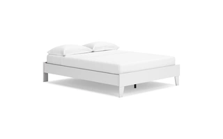 QUEEN PLATFORM BED Socalle White/GoldEB1867-113 ASHLEY