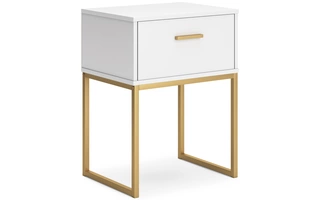 ONE DRAWER NIGHT STAND Socalle White/GoldEB1867-291 ASHLEY