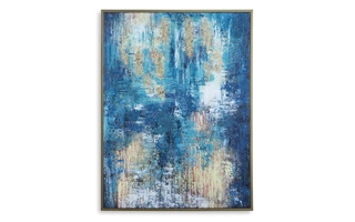 WALL ART Scarlite Teal/Gold FinishA8000400 ASHLEY