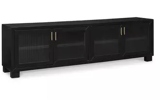 extra large tv stand winbardi in black by ashley