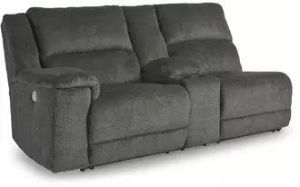 Ashley keensburg laf dbl rec pwr con loveseat in smoke