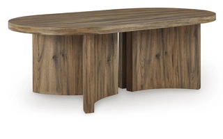 OVAL COFFEE TABLE Austanny Warm BrownT683-0 ASHLEY