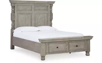 Ashley harrastone queen hdbd/ftbd panels in gray