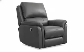 LEATHER POWER RECLINER DARY GREY 1273PWRRECDG 1273PWRRECDG EXACT