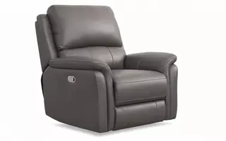 LEATHER POWER RECLINER LIGHT GREY 1273PWRRECLG 1273PWRRECLG EXACT