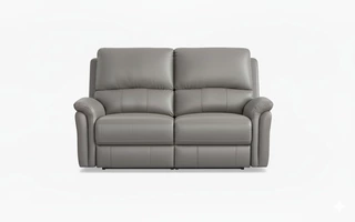 LEATHER RECLINING LOVESEAT LIGHT GREY 1273RCLLOVELG 1273RCLLOVELG EXACT