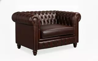 TUFTED CHAIR 9117MCHAIRBRN 9117MCHAIRBRN ISELLA SOFA