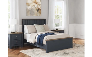 full panel footboard w/slats landocken brown/blueB414-84 ashley