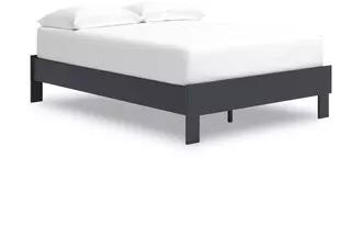 full platform bed simmenfort in navy blue by ashley