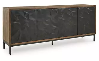 accent cabinet dorannby in black/brown by ashley