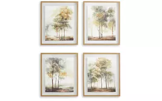 wall art set (4/cn) bryneford in multi by ashley