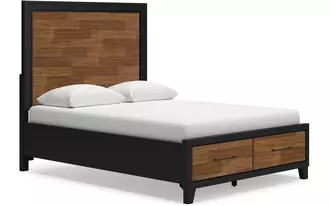 Ashley kraeburn queen panel headboard in brown/black