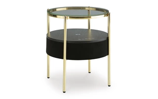 accent table with speaker nedman black/gold finishA4000669 ashley