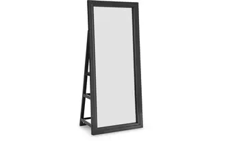 floor standing mirror/storage evesen in black by ashley