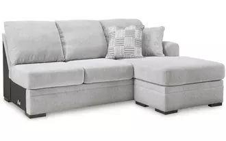 Ashley gabyleigh raf sofa chaise in nickel