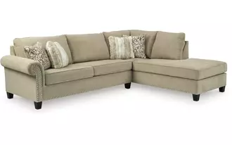 Ashley dovemont raf corner chaise in putty