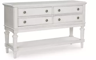 dining room server montelaine in antique white by ashley