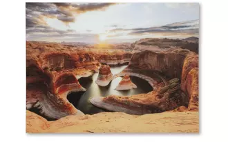 wall art deemsdon in blue/amber by ashley