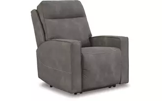 pwr recliner/adj headrest next-gen durapella in slate by ashley
