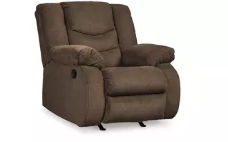 rocker recliner tulen in chocolate by ashley