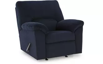 rocker recliner simplejoy in navy by ashley