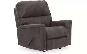 rocker recliner navi in smoke by ashley