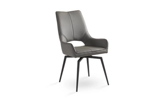 BROMLEY DINING CHAIR GY-DC-8388BK GREY PU BLACK METAL LEGS GY-DC-8388BK DINING CHAIR  103205 XCELLA