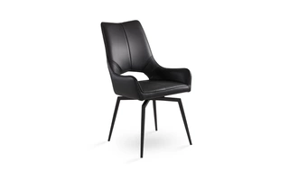 BROMLEY DINING CHAIR GY-DC-8388BK BLACK PU BLACK METAL LEGS GY-DC-8388BK DINING CHAIR  103204 XCELLA