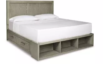 queen panel headboard fawnburg gray