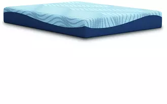 king mattress peak 2.0 10 memory foam in light blue by ashley