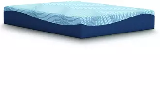 queen mattress peak 2.0 12 memory foam in light blue by ashley