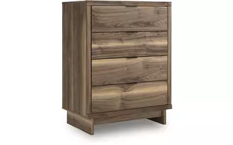 Ashley chirason four drawer chest in brown