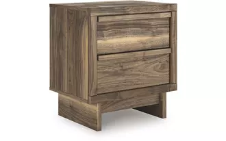 Ashley chirason two drawer night stand in brown