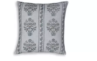 pillow (4/cs) paulmour ivory/green/brown