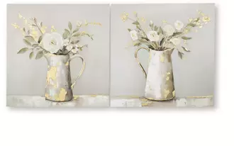 wall art set (2/cn) amoryville in taupe/green/gold finish by ashley