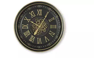 wall clock dairton black/gold finish