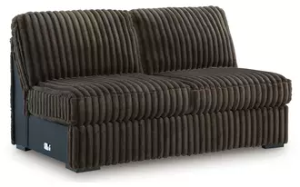 armless loveseat midnight-madness chocolate
