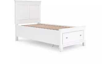 twin storage ftbd w/roll slats fortman white