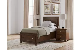 twin/full bed rails danabrin brown